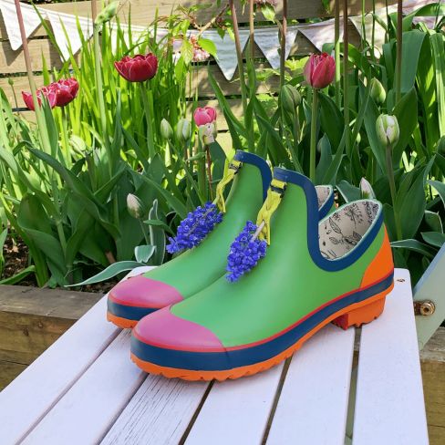 Poddy & Black's Stylish Garden Footwear Supports Greenfingers Charity