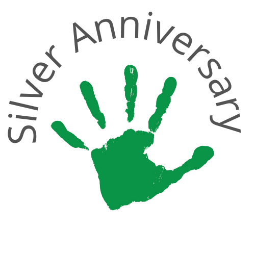 Silver anniversary fundraiser logo