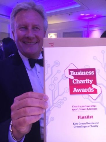 Greenfingers and Kew Green Hotels honoured to be finalist in the Business Charity Awards.