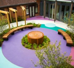 Greenfingers Charity Garden Opened by TV gardener Adam Frost at Keech Hospice, Luton