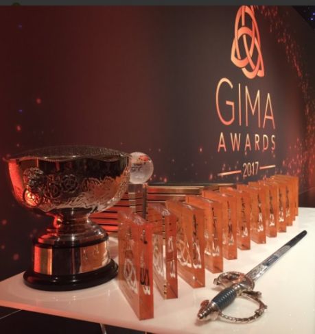 Greenfingers Charity Present Gold Award to Trevor Pfeiffer at GIMA Awards