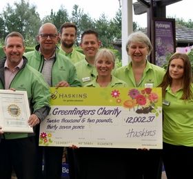 Greenfingers charity receives donation from Haskins Garden Centres