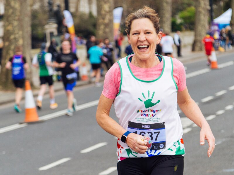 Greenfingers Trustee, Heidi Towse, takes on 5 half marathons for Greenfingers
