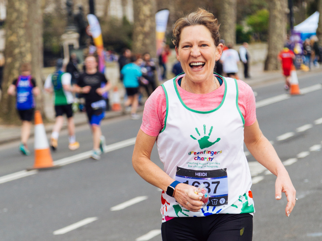 Greenfingers Trustee, Heidi Towse, takes on 5 half marathons for Greenfingers