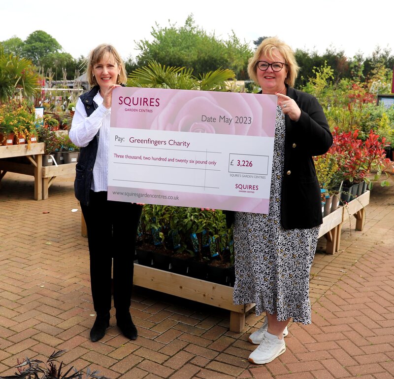 Squire's Turns Carrier Bag Charge into Charity Cash Greenfingers Charity