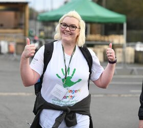 A FUNdraising hero from Kew Green Hotels joins the walk