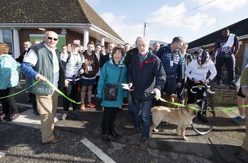 The grandparents of Ollie Gardiner cut the ribbon to officially start the Garden Re-Leaf 2018 Walk in Wendover